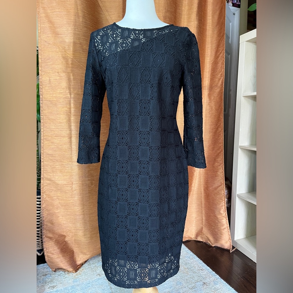 Laundry by Design Blue Asymmetrical Sheath Dress